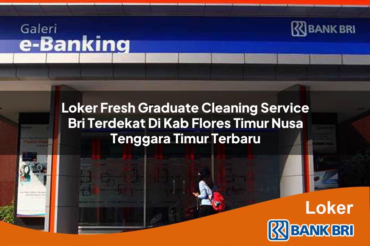 Loker Fresh Graduate Cleaning Service BRI Terdekat di Kab. Flores Timur, Nusa Tenggara Timur Terbaru
